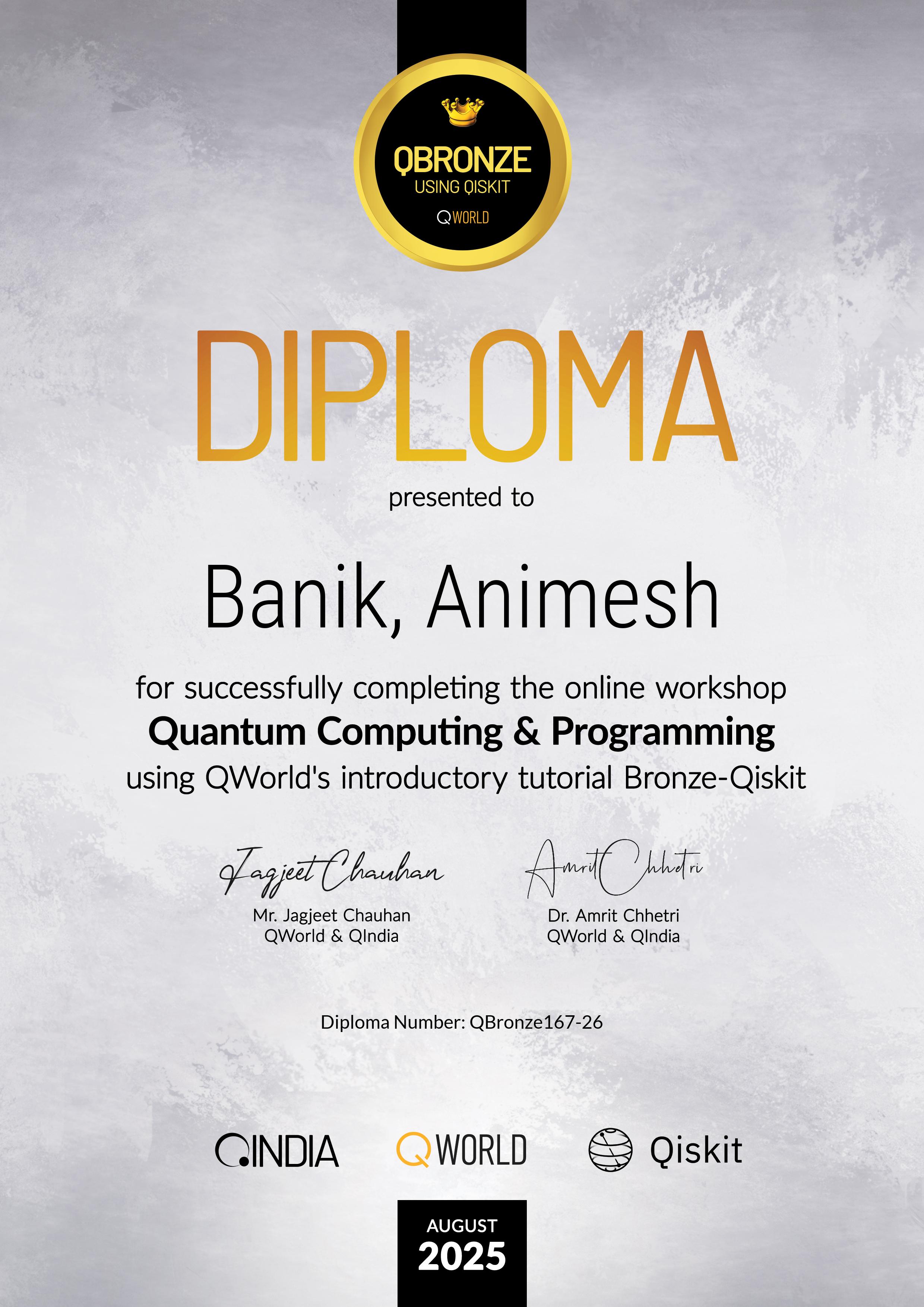 QBronze Diploma